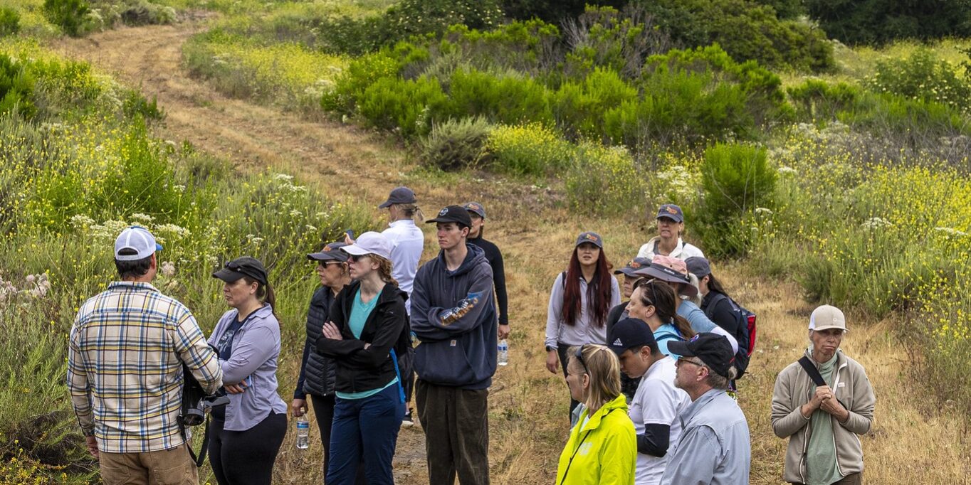Participants exploring California's natural beauty