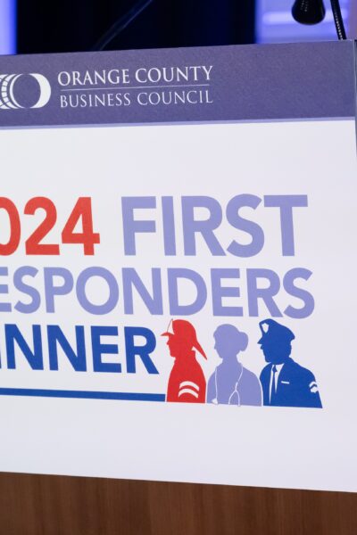 2024 First Responders Dinner podium