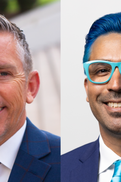 Paul Simonds and Jorgie Sandoval headshots