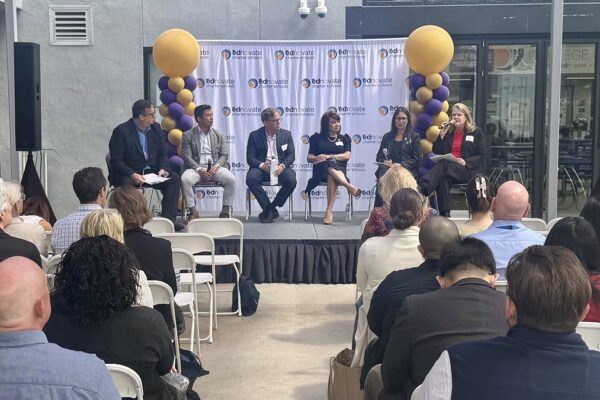 Pictured (left to right) Jeff Ball (Moderator), president and CEO, OCBC; Oliver Sicat, CEO, Ednovate, Legacy College Prep; The Honorable Josh Newman, former state senate education committee chair; Elva Rubalcava, AVP, government and community relations, Cal State Fullerton; Dr. Annebelle Nery, president, Santa Ana College; and Kathy Boyd, executive director of educational services, Orange County Department of Education.